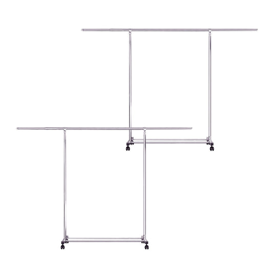 SOGA 2X  240cm Stainless Steel Floor-Standing Clothes Rack - Durable and Space-Saving Laundry Organizer • LUZ-BSXG2524X2
