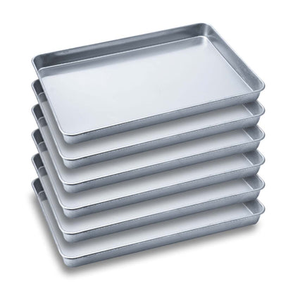 SOGA 6X Aluminium Oven Baking Pan Cooking Tray for Bakers Gastronorm 60*40*5cm • LUZ-GastronormPlate6040X6
