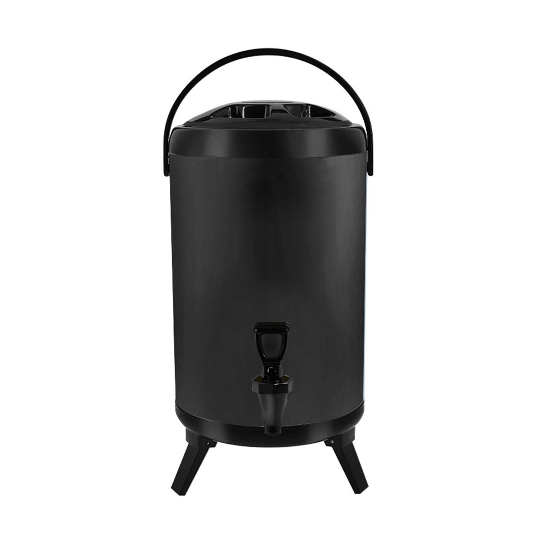 SOGA 8L Stainless Steel Insulated Milk Tea Barrel Hot and Cold Beverage Dispenser Container with Faucet Black • LUZ-VICDispenser8LBLK