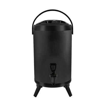 SOGA 8L Stainless Steel Insulated Milk Tea Barrel Hot and Cold Beverage Dispenser Container with Faucet Black • LUZ-VICDispenser8LBLK