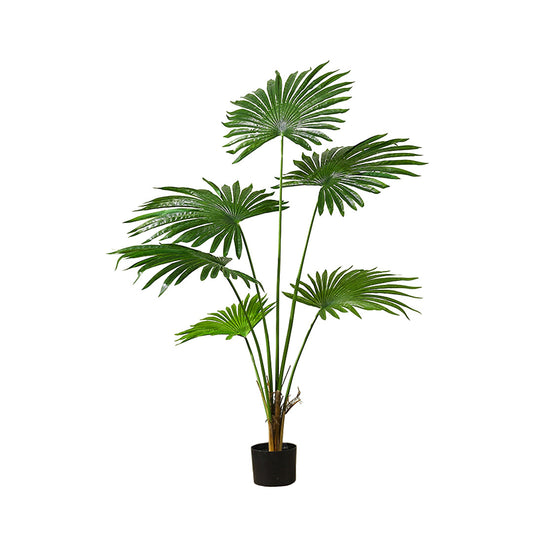 SOGA 120cm Artificial Natural Green Fan Palm Tree Fake Tropical Indoor Plant Home Office Decor • LUZ-APlantSKS1267