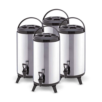 SOGA 4X 8L Portable Insulated Cold/Heat Coffee Tea Beer Barrel Brew Pot With Dispenser • LUZ-BeverageDispenser8LX4
