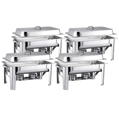 SOGA 4X Stainless Steel Chafing 9L Catering Dish Food Warmer • LUZ-ChafingDish56061X4