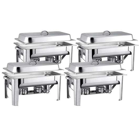 SOGA 4X Stainless Steel Chafing 9L Catering Dish Food Warmer • LUZ-ChafingDish56061X4