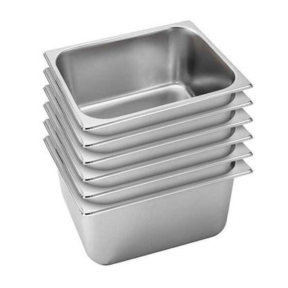 SOGA 6X Gastronorm GN Pan Full Size 1/2 GN Pan 20cm Deep Stainless Steel Tray • LUZ-GastronormPans5412X6