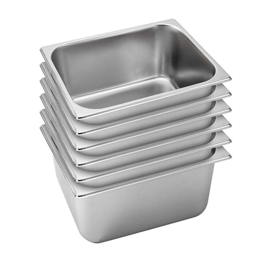 SOGA 6X Gastronorm GN Pan Full Size 1/2 GN Pan 20cm Deep Stainless Steel Tray • LUZ-GastronormPans5412X6