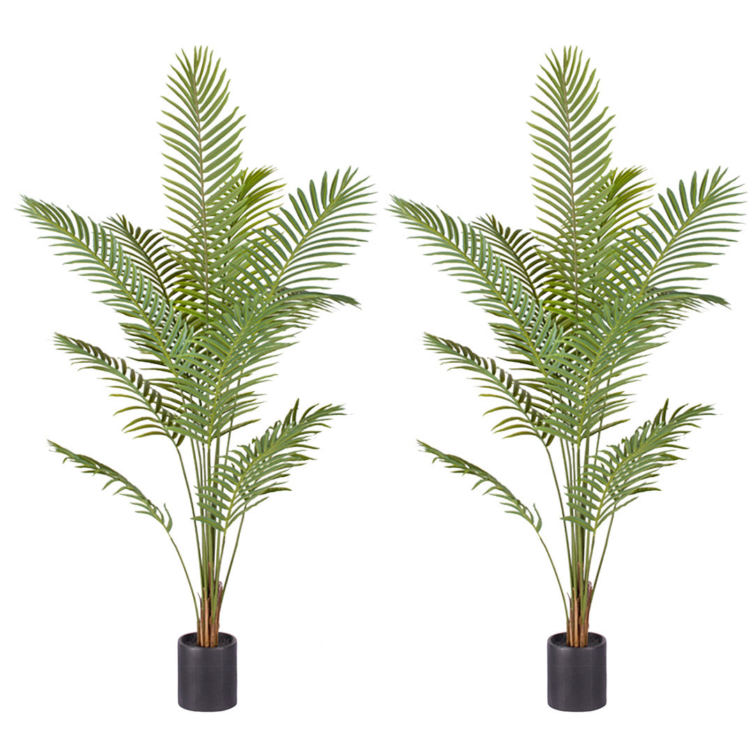 SOGA 2X 210cm Green Artificial Indoor Rogue Areca Palm Tree Fake Tropical Plant Home Office Decor • LUZ-APlantSWK21012X2