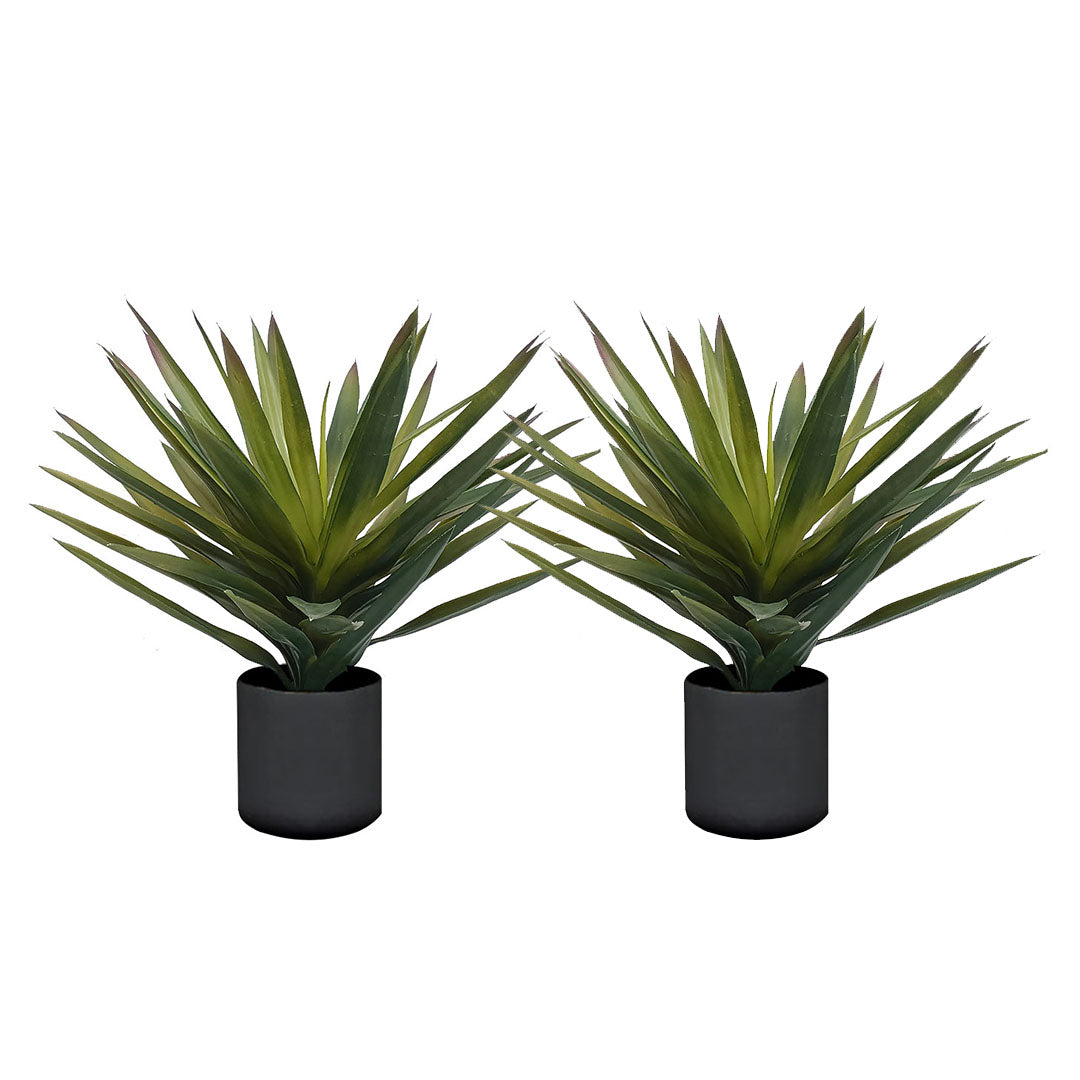 SOGA 2X 45cm Yucca Plant Giant Palm Lily Artificial Plant Tabletop Home Accent Decor • LUZ-APlantFHJM045X2