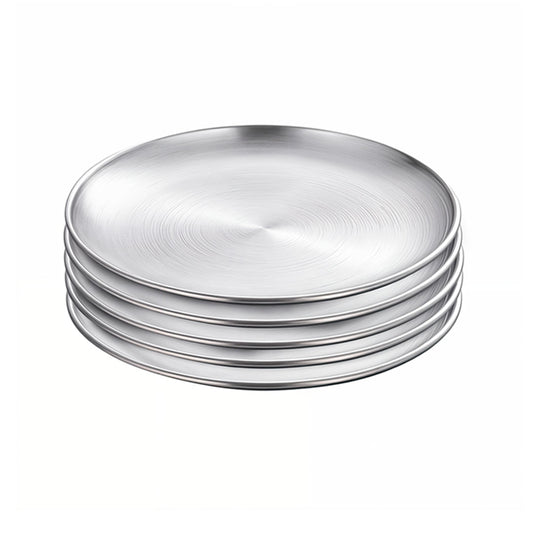 SOGA 30cm Premium Silver Grilling Plate  Durable Heat Resistant  Perfect for BBQs and Outdoor Cooking Kitchen Essential • LUZ-VICPlate56