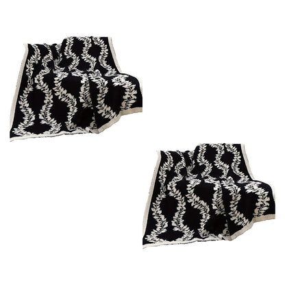 SOGA 2X 130x170cm Throw Blanket Retro Vine Pattern Casual Stylish Cozy • LUZ-Blanket932X2