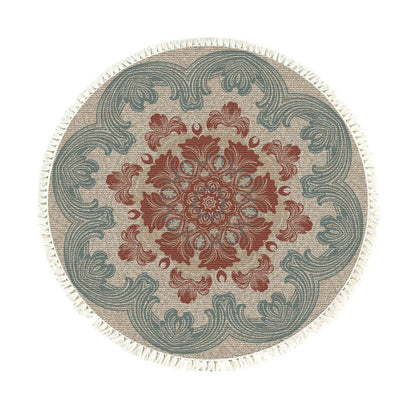 SOGA 90cm Mandala Round Rug Boho Design Hippie Area Rug Anti-slip Doormat, Home Decor • LUZ-CarpetYH58