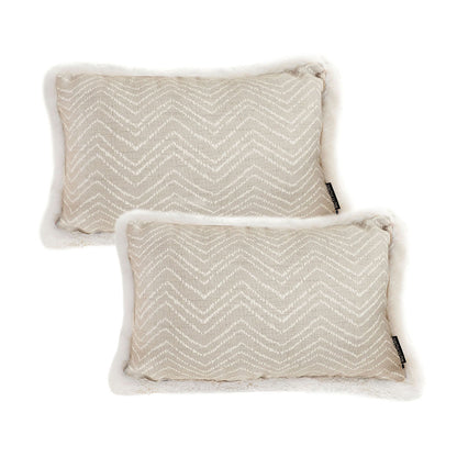 SOGA 2X 30cm Wabi-sabi Cushion Herringbone Lumbar Throw  Pillow • LUZ-FrenchCushion265X2