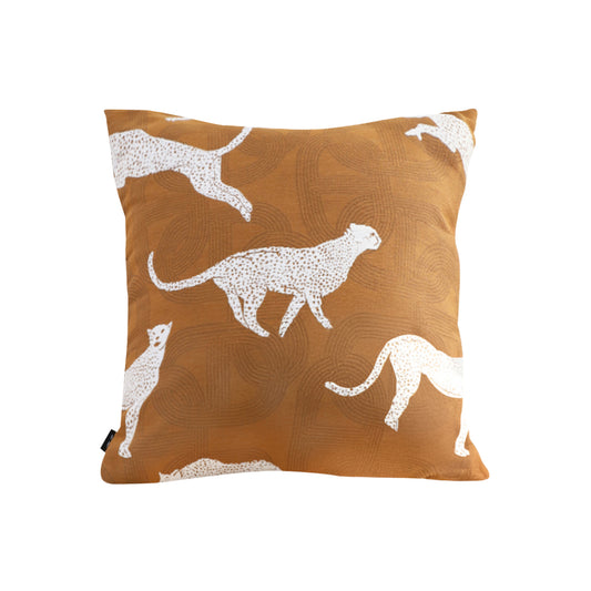 SOGA 50cm Throw Pillow Brown and White Cheetah Animal Print for Home DÃ©cor • LUZ-FrenchCushion338