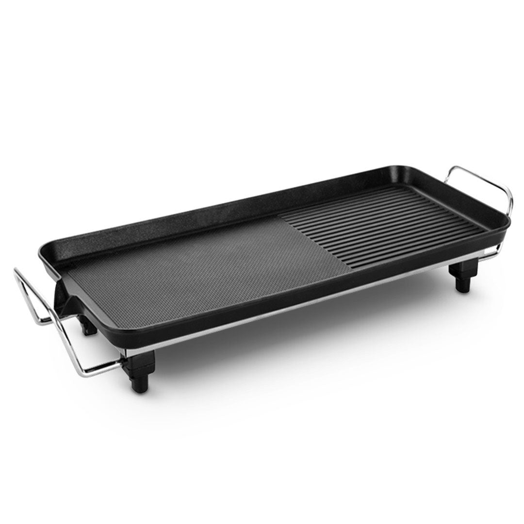 SOGA 68cm Electric BBQ Grill Teppanyaki Tough Non-stick Surface Hot Plate Kitchen 6-8 Person • LUZ-KoreanBBQPlate68CM