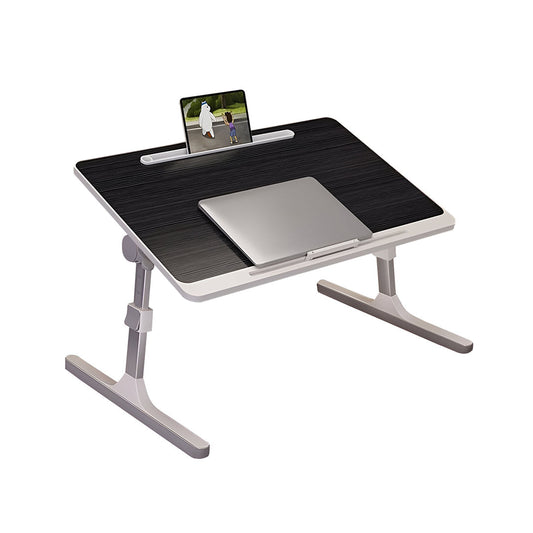 SOGA 60X40cm Black Small Laptop Bed Portable Foldable Study Table Adjustable • LUZ-BedTableA12