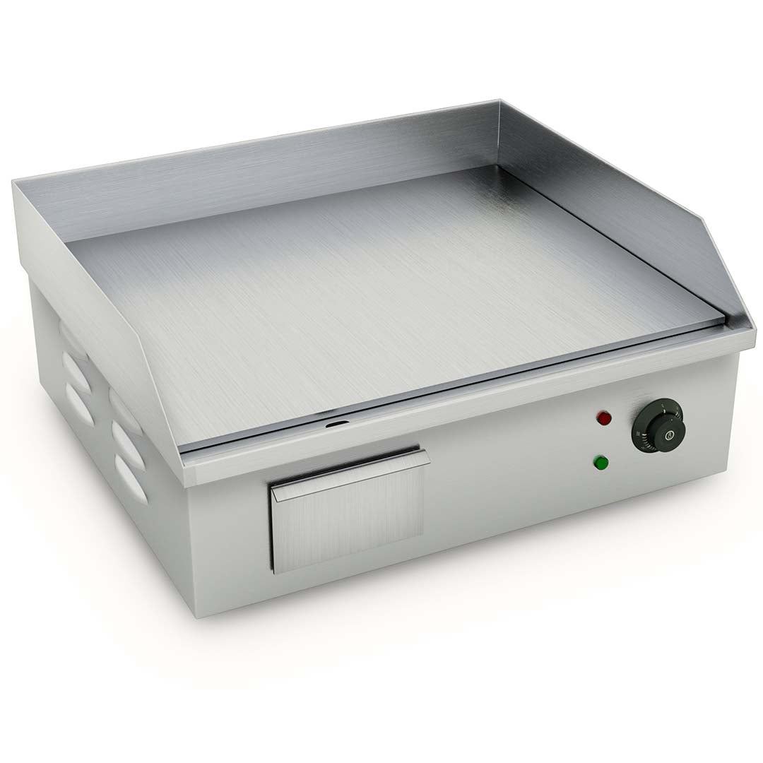 SOGA Electric Stainless Steel Flat Griddle Grill BBQ Hot Plate 2200W 56*48*23cm • LUZ-Griddle818-10