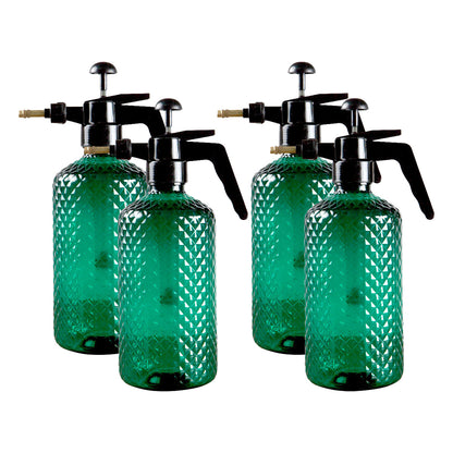SOGA 4X 2 Liter Mist Water Spray Bottle Hand Held Pressure Adjustable Nozzle with Top Pump Indoor Outdoor Gardening • LUZ-SparyB001X4