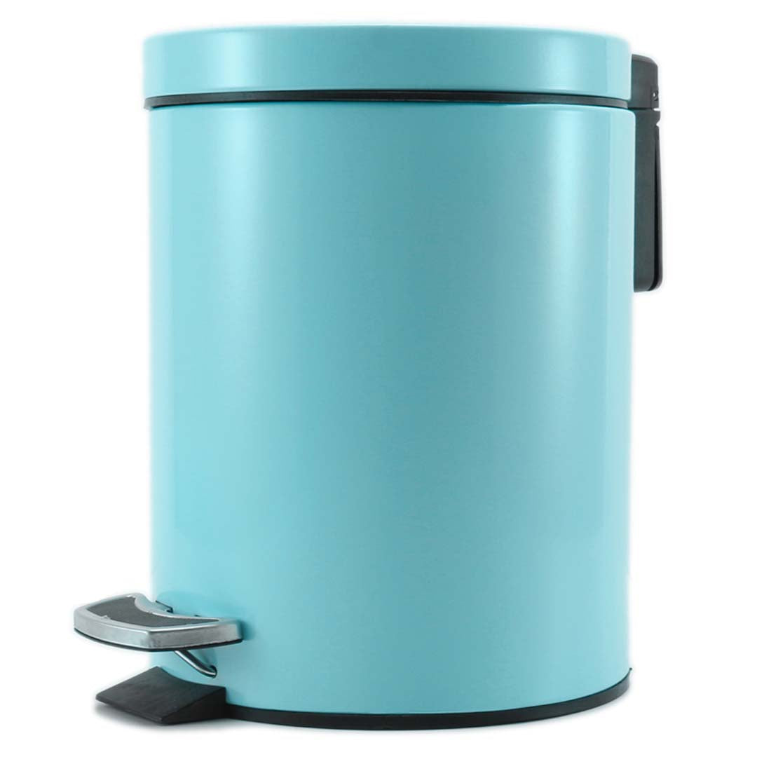 SOGA Foot Pedal Stainless Steel Rubbish Recycling Garbage Waste Trash Bin Round 12L Blue • LUZ-RubbishBinRound12LBlue