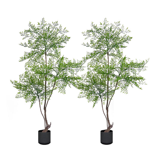 SOGA 2X 150cm Nandina Heavenly Bamboo Tree Artificial Plant Home Accent Decor • LUZ-APlantNTZ150X2