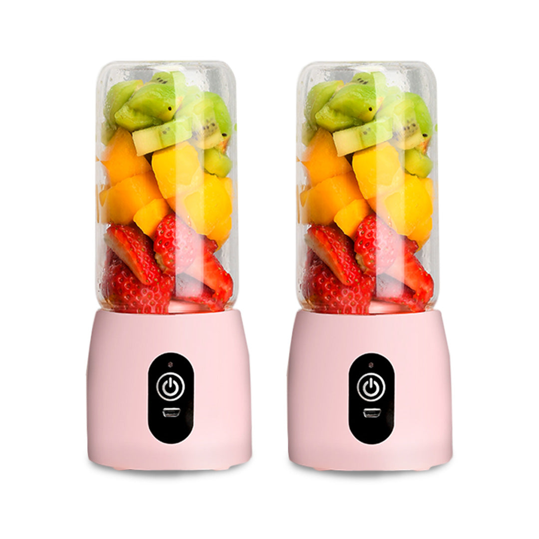 SOGA 2X Portable Mini USB Rechargeable Handheld Juice Extractor Fruit Mixer Juicer Pink • LUZ-JuicerMN2PinkX2