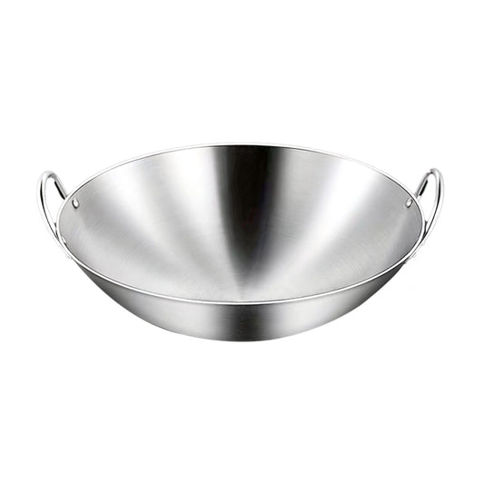 SOGA 50cm Stainless Steel Kitchen Cooking Wok with 2 Sturdy Handles • LUZ-WokCom50