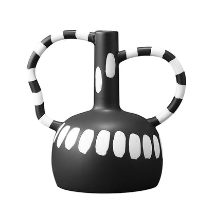 SOGA 26.5x17cm Ornament Vase with Polka Dot Handicraft Decorations in Living Room Home Decor • LUZ-Ornament2917