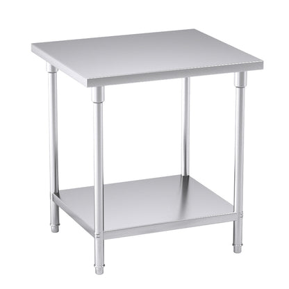 SOGA 80*70*85cm Commercial Catering Kitchen Stainless Steel Prep Work Bench • LUZ-WorkBenchSS200780CM