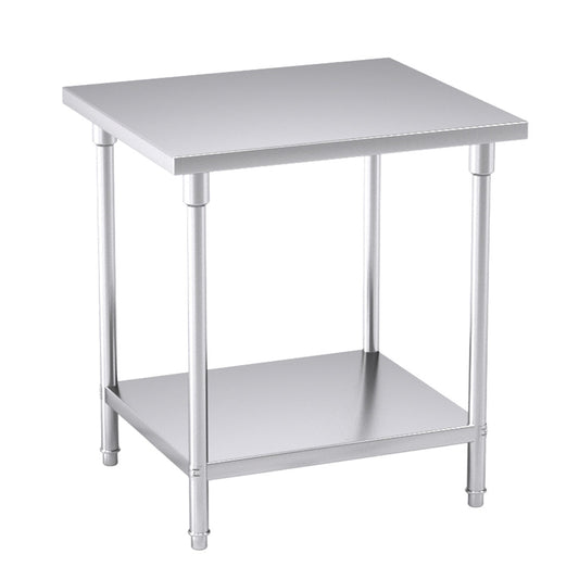 SOGA 80*70*85cm Commercial Catering Kitchen Stainless Steel Prep Work Bench • LUZ-WorkBenchSS200780CM