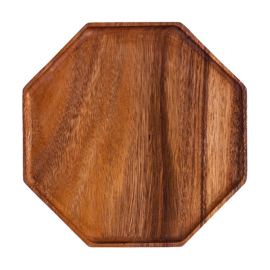 SOGA 25cm Octagon Wooden Acacia Food Serving Tray Charcuterie Board Centerpiece  Home Decor • LUZ-WodC215
