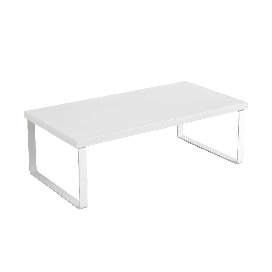 SOGA 50cm White Computer Monitor Elevated Stand Desktop Support Station Rack • LUZ-Level005