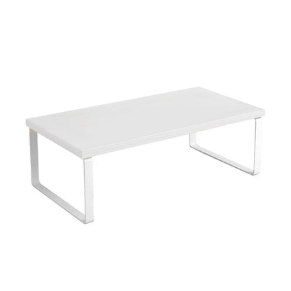 SOGA 50cm White Computer Monitor Elevated Stand Desktop Support Station Rack • LUZ-Level005