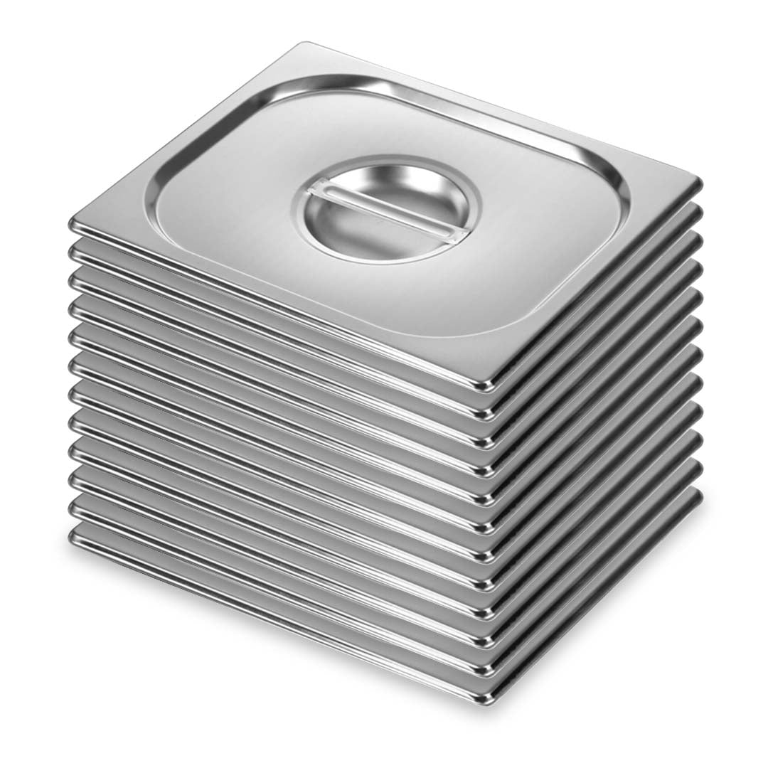 SOGA 12X Gastronorm GN Pan Lid Full Size 1/2 Stainless Steel Tray Top Cover • LUZ-GP5502-JLID2F-X12