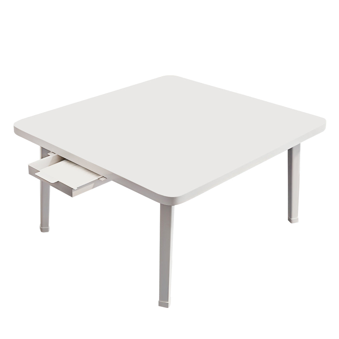 SOGA White Portable Floor Table Small Square Space-Saving Mini Desk Home Decor • LUZ-FloorTable501