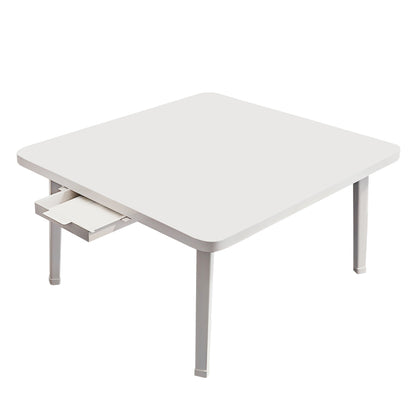 SOGA White Portable Floor Table Small Square Space-Saving Mini Desk Home Decor • LUZ-FloorTable501