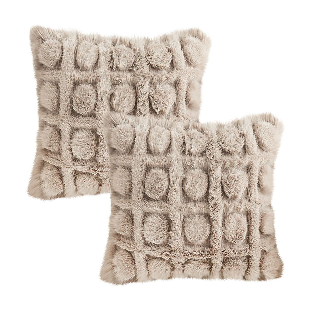 SOGA 2X 45cm Wabi-sabi Herringbone Plush Square Throw  Pillow • LUZ-FrenchCushion266X2