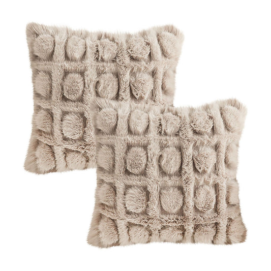SOGA 2X 45cm Wabi-sabi Herringbone Plush Square Throw  Pillow • LUZ-FrenchCushion266X2