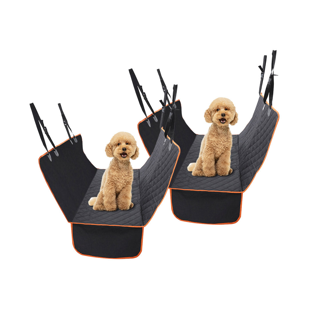 SOGA 2X 600D Oxford Cloth Waterproof Dog Car Cover Back Seat Protector Hammock Pet Mat Black • LUZ-CarpetBag00X2