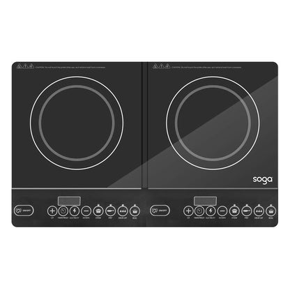 SOGA Cooktop Portable Induction LED Electric Double Duo Hot Plate Burners Cooktop Stove • LUZ-ElectricCooktopDouble