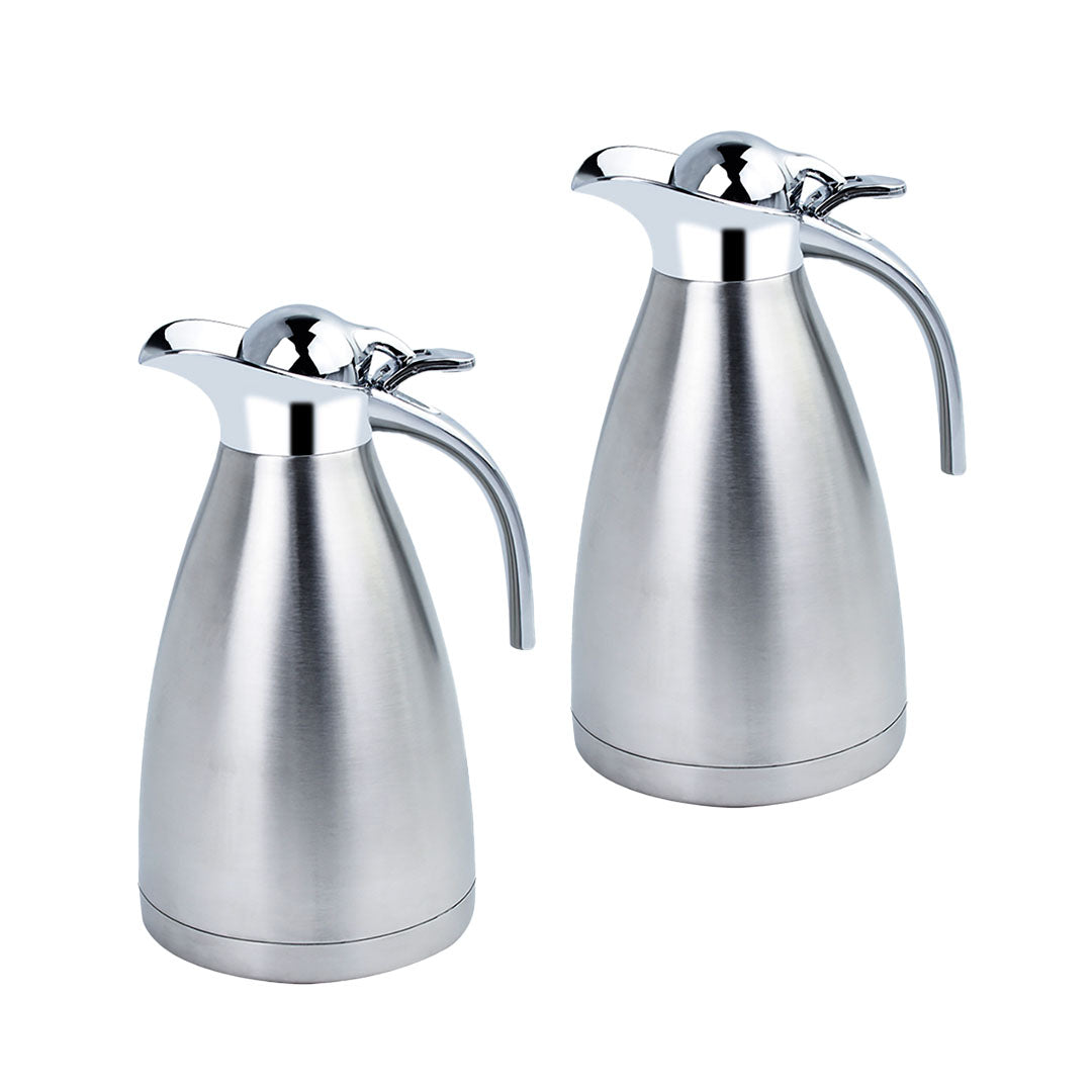 SOGA 2X 1.5L Silver Color 3-Layer Inner Stainless Steel, Vacuum Insulated and Outer Stainless Steel Thermal Flask • LUZ-BottleWKE21X2