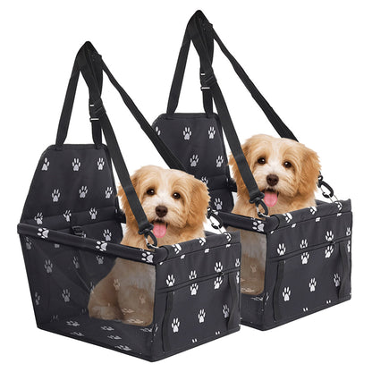 SOGA 2X Waterproof Pet Booster Car Seat Breathable Mesh Safety Travel Portable Dog Carrier Bag Black • LUZ-CarPetBag013BLKX2