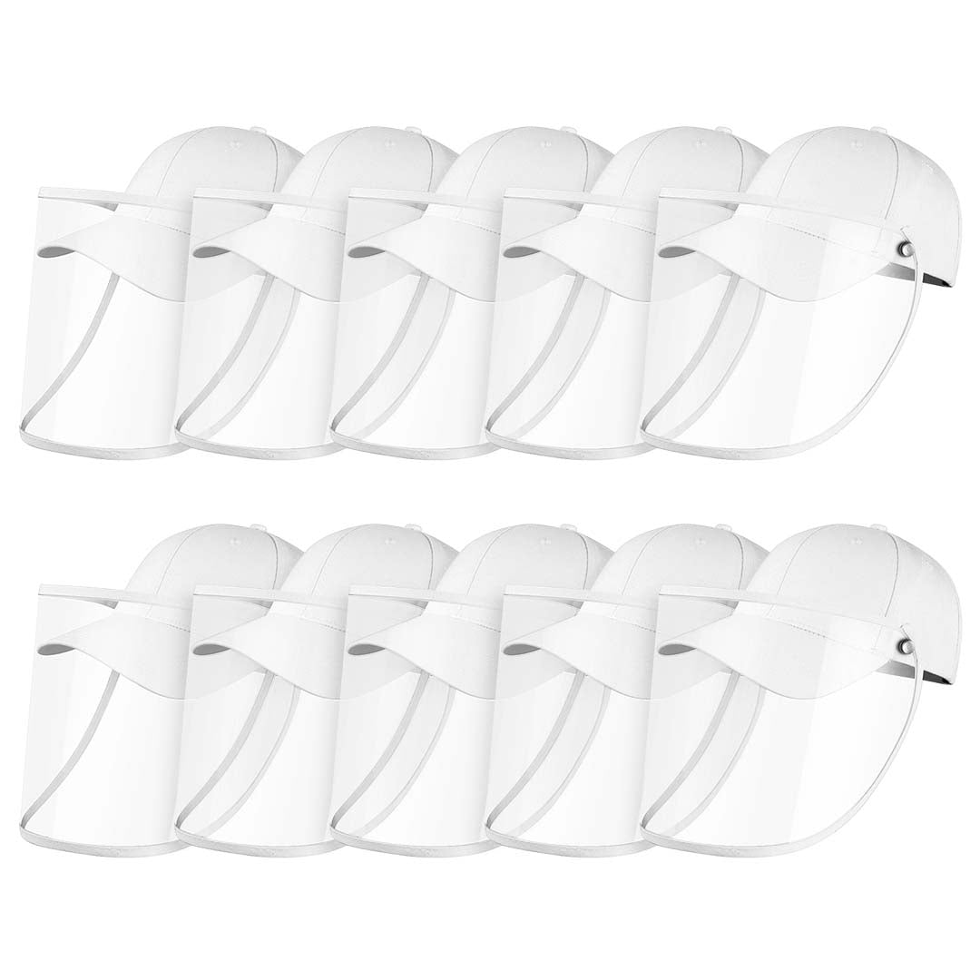 10X Outdoor Protection Hat Anti-Fog Pollution Dust Protective Cap Full Face HD Shield Cover Adult White • LUZ-HatAdultWHTX10