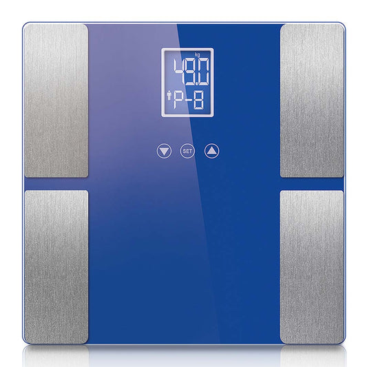 SOGA Digital Electronic LCD Bathroom Body Fat Scale Weighing Scales Weight Monitor Blue LUZ-BodyFatScale1302Blue