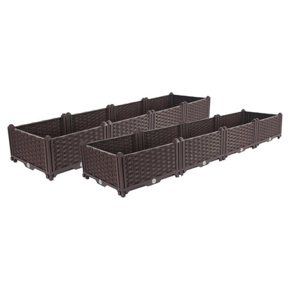 SOGA 2X 160cm Raised Planter Box Vegetable Herb Flower Outdoor Plastic Plants Garden Bed • LUZ-PlantBox4AX2