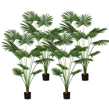 SOGA 4X 180cm Artificial Natural Green Fan Palm Tree Fake Tropical Indoor Plant Home Office Decor • LUZ-APlantSKS18010X4