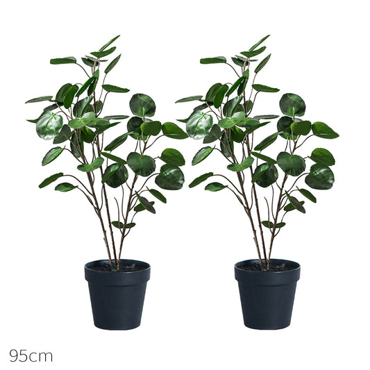 SOGA 2X 95cm Artificial Tree Indoor Nordic Style Artificial Tree Potted Simulation Tree, Home Decor • LUZ-APlantFHJQD11051X2