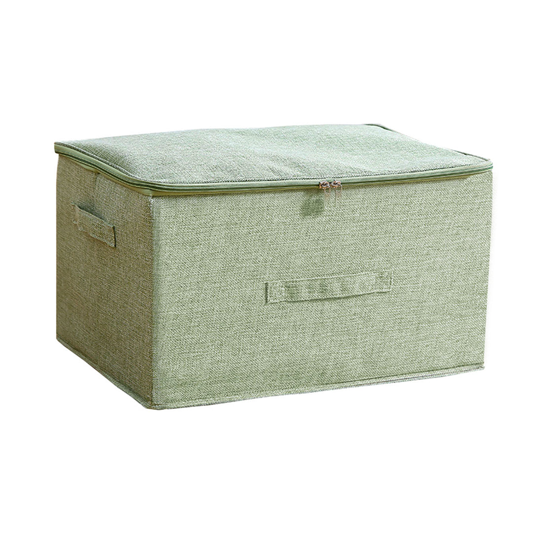 SOGA Green Large Portable Double Zipper Storage Box Moisture Proof Clothes Basket Foldable Home Organiser • LUZ-SBox028
