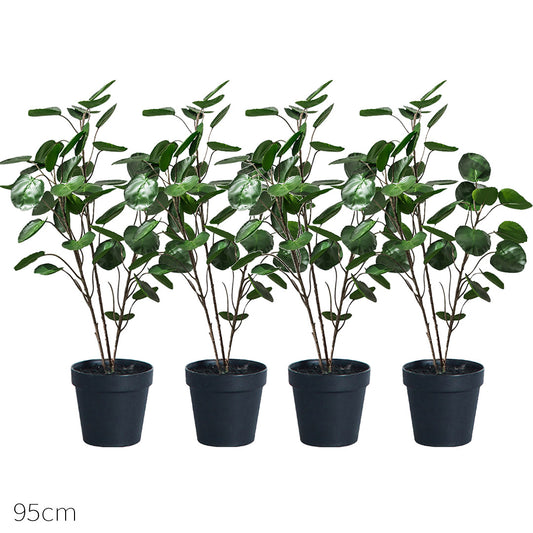 SOGA 4X 95cm Artificial Tree Indoor Nordic Style Artificial Tree Potted Simulation Tree, Home Decor • LUZ-APlantFHJQD11051X4