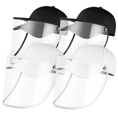 4X Outdoor Protection Hat Anti-Fog Pollution Dust Protective Cap Full Face HD Shield Cover Adult Black/White • LUZ-HatAdultBLK-WHTX2