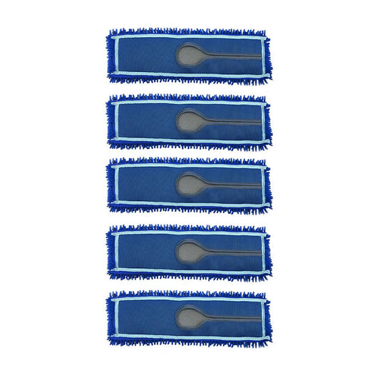 SOGA 5X 100x22 Blue Microfiber Flat Mop Floor Cleaning Pads Rotating Dust Remover • LUZ-MopHead100X5