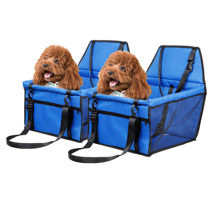 SOGA 2X Waterproof Pet Booster Car Seat Breathable Mesh Safety Travel Portable Dog Carrier Bag • LUZ-CarPetBagBLUX2